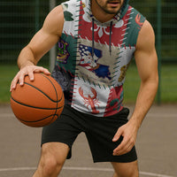 Louisiana Famous Things Christmas Sleeveless Hoodie Xmas Holiday Patterns - Wonder Print Shop