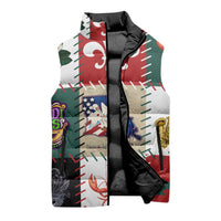 Louisiana Famous Things Christmas Sleeveless Puffer Jacket Xmas Holiday Patterns - Wonder Print Shop