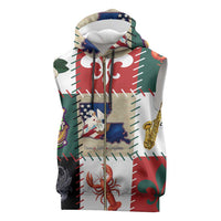 Louisiana Famous Things Christmas Sleeveless Zip Hoodie Xmas Holiday Patterns - Wonder Print Shop