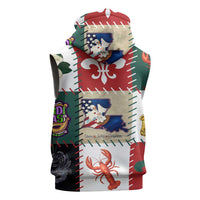 Louisiana Famous Things Christmas Sleeveless Zip Hoodie Xmas Holiday Patterns - Wonder Print Shop