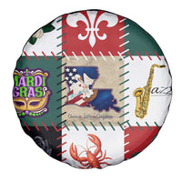 Louisiana Famous Things Christmas Spare Tire Cover Xmas Holiday Patterns - Wonder Print Shop
