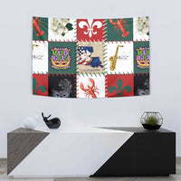 Louisiana Famous Things Christmas Tapestry Xmas Holiday Patterns - Wonder Print Shop