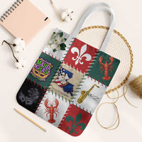 Louisiana Famous Things Christmas Tote Bag Xmas Holiday Patterns - Wonder Print Shop