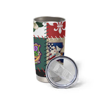 Louisiana Famous Things Christmas Tumbler Cup Xmas Holiday Patterns - Wonder Print Shop