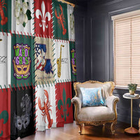 Louisiana Famous Things Christmas Window Curtain Xmas Holiday Patterns - Wonder Print Shop