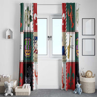 Louisiana Famous Things Christmas Window Curtain Xmas Holiday Patterns - Wonder Print Shop