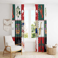 Louisiana Famous Things Christmas Window Curtain Xmas Holiday Patterns - Wonder Print Shop