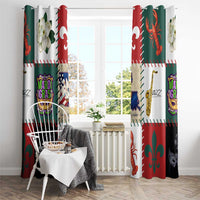 Louisiana Famous Things Christmas Window Curtain Xmas Holiday Patterns - Wonder Print Shop