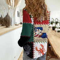 Louisiana Famous Things Christmas Women Casual Shirt Xmas Holiday Patterns - Wonder Print Shop