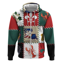 Louisiana Famous Things Christmas Zip Hoodie Xmas Holiday Patterns - Wonder Print Shop