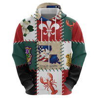 Louisiana Famous Things Christmas Zip Hoodie Xmas Holiday Patterns - Wonder Print Shop