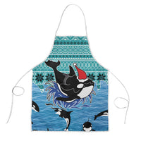 Love Oracle Whale Christmas Apron Xmas Holiday Patterns - Wonder Print Shop