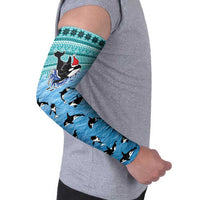 Love Oracle Whale Christmas Arm Sleeves Xmas Holiday Patterns - Wonder Print Shop