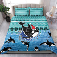Love Oracle Whale Christmas Bedding Set Xmas Holiday Patterns - Wonder Print Shop