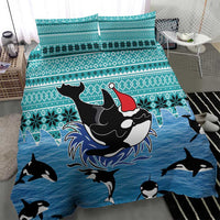 Love Oracle Whale Christmas Bedding Set Xmas Holiday Patterns - Wonder Print Shop