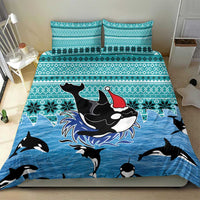 Love Oracle Whale Christmas Bedding Set Xmas Holiday Patterns - Wonder Print Shop