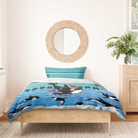 Love Oracle Whale Christmas Bedding Set Xmas Holiday Patterns - Wonder Print Shop