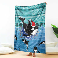 Love Oracle Whale Christmas Blanket Xmas Holiday Patterns - Wonder Print Shop
