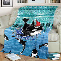 Love Oracle Whale Christmas Blanket Xmas Holiday Patterns - Wonder Print Shop