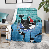 Love Oracle Whale Christmas Blanket Xmas Holiday Patterns - Wonder Print Shop