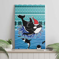 Love Oracle Whale Christmas Canvas Wall Art Xmas Holiday Patterns - Wonder Print Shop