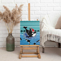 Love Oracle Whale Christmas Canvas Wall Art Xmas Holiday Patterns - Wonder Print Shop