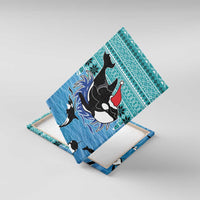 Love Oracle Whale Christmas Canvas Wall Art Xmas Holiday Patterns - Wonder Print Shop
