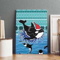 Love Oracle Whale Christmas Canvas Wall Art Xmas Holiday Patterns - Wonder Print Shop