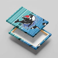 Love Oracle Whale Christmas Canvas Wall Art Xmas Holiday Patterns - Wonder Print Shop