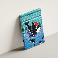 Love Oracle Whale Christmas Canvas Wall Art Xmas Holiday Patterns - Wonder Print Shop