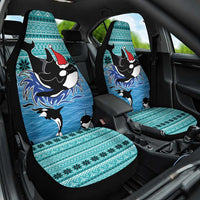 Love Oracle Whale Christmas Car Seat Cover Xmas Holiday Patterns - Wonder Print Shop
