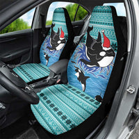 Love Oracle Whale Christmas Car Seat Cover Xmas Holiday Patterns - Wonder Print Shop
