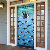 Love Oracle Whale Christmas Door Cover Xmas Holiday Patterns - Wonder Print Shop