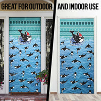 Love Oracle Whale Christmas Door Cover Xmas Holiday Patterns - Wonder Print Shop