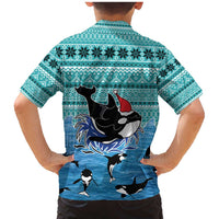 Love Oracle Whale Christmas Family Matching Mermaid Dress and Hawaiian Shirt Xmas Holiday Patterns - Wonder Print Shop