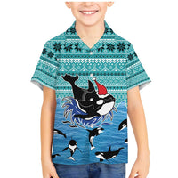 Love Oracle Whale Christmas Family Matching Mermaid Dress and Hawaiian Shirt Xmas Holiday Patterns - Wonder Print Shop
