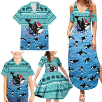 Love Oracle Whale Christmas Family Matching Summer Maxi Dress and Hawaiian Shirt Xmas Holiday Patterns - Wonder Print Shop