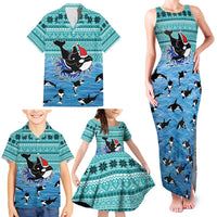 Love Oracle Whale Christmas Family Matching Tank Maxi Dress and Hawaiian Shirt Xmas Holiday Patterns - Wonder Print Shop