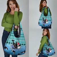 Love Oracle Whale Christmas Grocery Bag Xmas Holiday Patterns - Wonder Print Shop