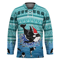 Love Oracle Whale Christmas Hockey Jersey Xmas Holiday Patterns - Wonder Print Shop