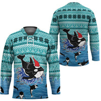 Love Oracle Whale Christmas Hockey Jersey Xmas Holiday Patterns - Wonder Print Shop