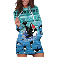 Love Oracle Whale Christmas Hoodie Dress Xmas Holiday Patterns - Wonder Print Shop