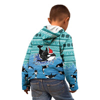 Love Oracle Whale Christmas Kid Hoodie Xmas Holiday Patterns - Wonder Print Shop