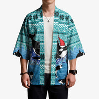 Love Oracle Whale Christmas Kimono Xmas Holiday Patterns - Wonder Print Shop