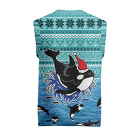 Love Oracle Whale Christmas Knitted V-Neck Vest Xmas Holiday Patterns - Wonder Print Shop