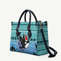 Love Oracle Whale Christmas Leather Bag Xmas Holiday Patterns - Wonder Print Shop
