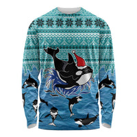 Love Oracle Whale Christmas Long Sleeve Shirt Xmas Holiday Patterns - Wonder Print Shop