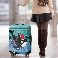 Love Oracle Whale Christmas Luggage Cover Xmas Holiday Patterns - Wonder Print Shop