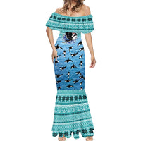 Love Oracle Whale Christmas Mermaid Dress Xmas Holiday Patterns - Wonder Print Shop