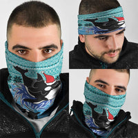 Love Oracle Whale Christmas Neck Gaiter Xmas Holiday Patterns - Wonder Print Shop